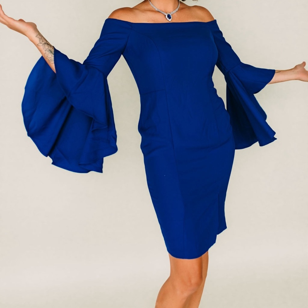 I used this gorgeous dress for a headshot photo shoot!  Vibrant blue.